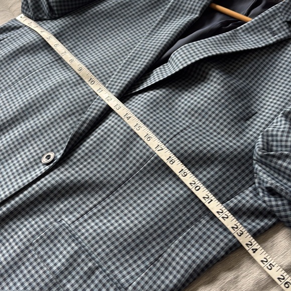 Michael Kors Men’s Sports Coat Blazer Navy and Blue Check Size 50R - Picture 11 of 14